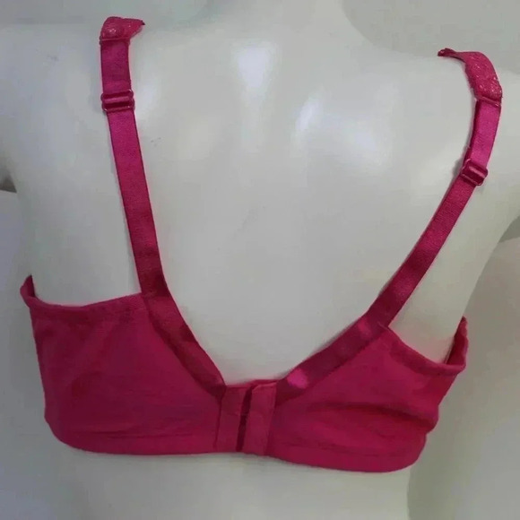 Cacique hot pink lace underwire bra size 38DD - Picture 2 of 11